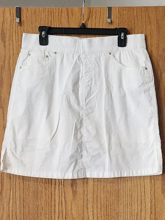 JAG JEANS On The Go Mid-Rise Skort White - Sz 8 - NEW - Picture 3 of 8